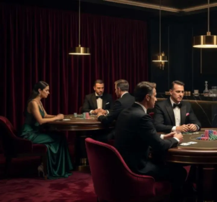 Éjszakai poker est a Kreativ Jatek lounge-ban elegáns megvilágítással